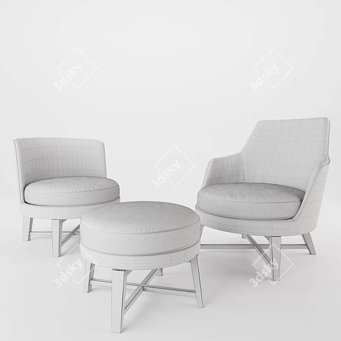 Comfortable and Stylish Armchairs by Flexform 3D model image 3