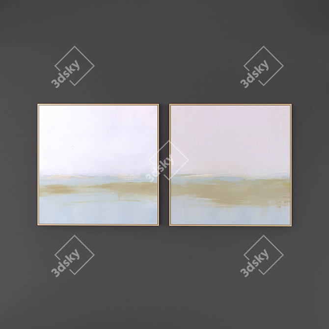 Abstract Set of 6 Pictures | Modern Decor 3D model image 3