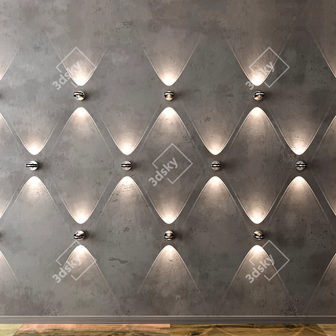 Maxmer Wall Lights: Sleek, Contemporary Lighting Solution 3D model image 1