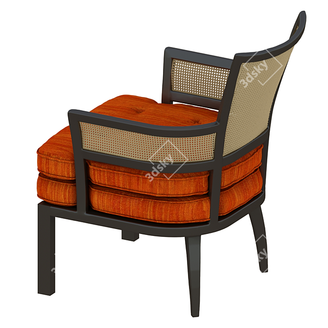 Elegant Art Deco Chair 3D model image 2