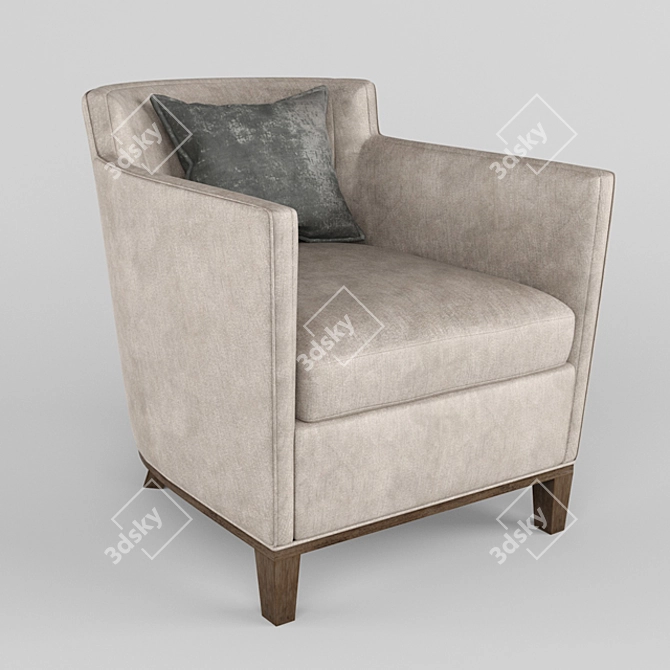 Comfortable ENO Lounge Chair 3D model image 1