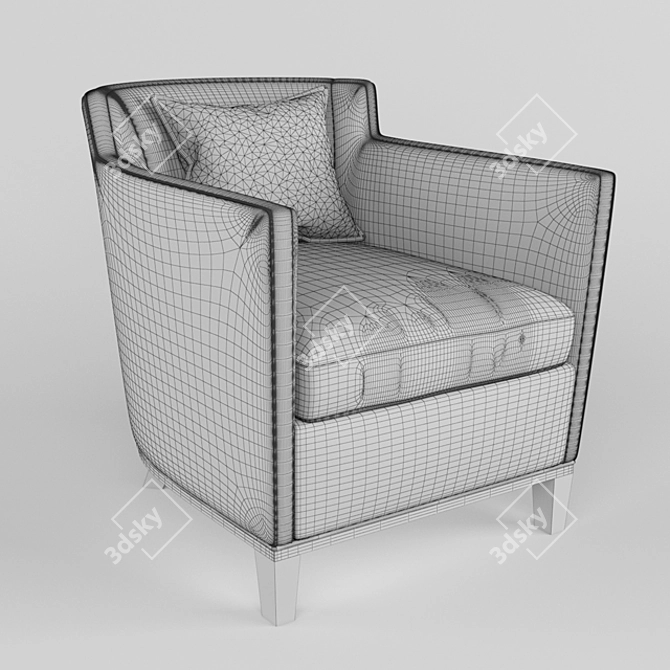 Comfortable ENO Lounge Chair 3D model image 2