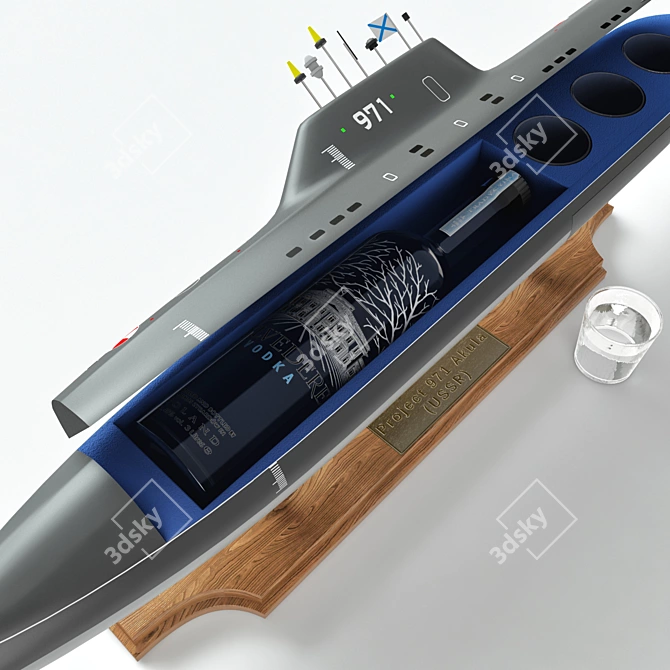 Oceanic Oasis: Submarine Bar 3D model image 2