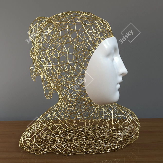 Contemporary Wire Nymph Sculpture 3D model image 1