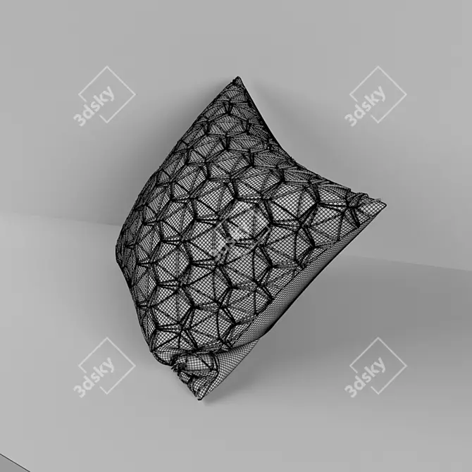 Cozy Feather-Down Cerci Pillow 3D model image 2