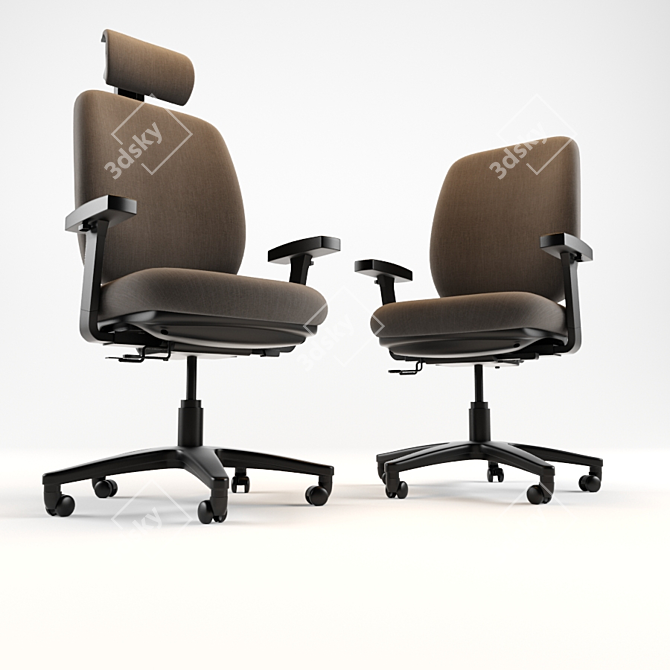 ErgoFlex Swivel Office Chair 3D model image 2