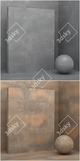 4 Seamless Materials - Stone, Plaster - Set 15 3D model image 3