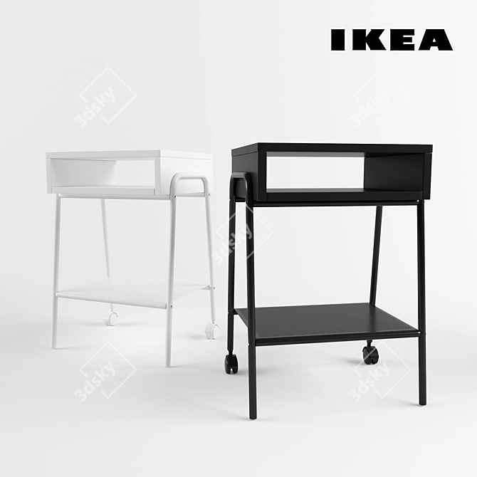 Sleek Set with Setskog Curbstone & Ingared Lamp 3D model image 2