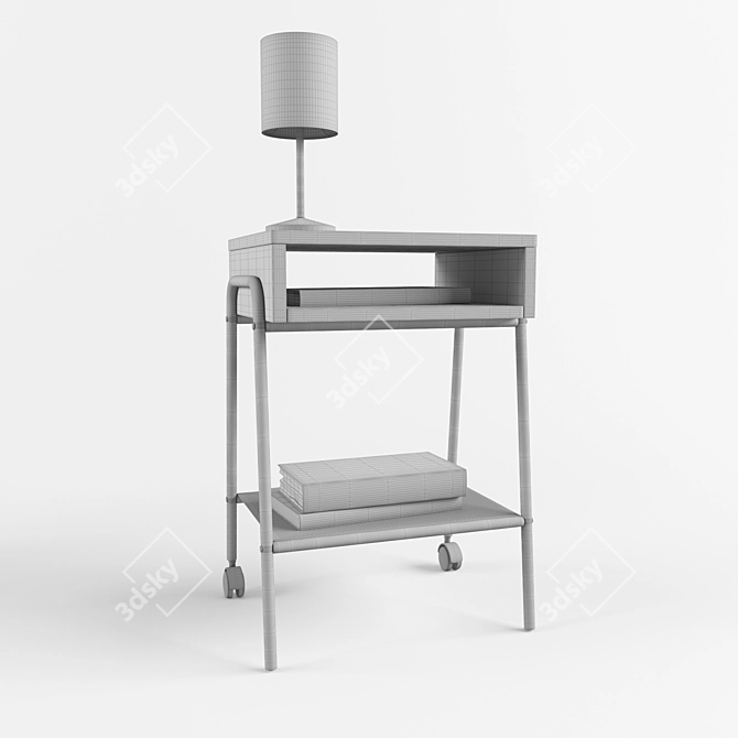 Sleek Set with Setskog Curbstone & Ingared Lamp 3D model image 3