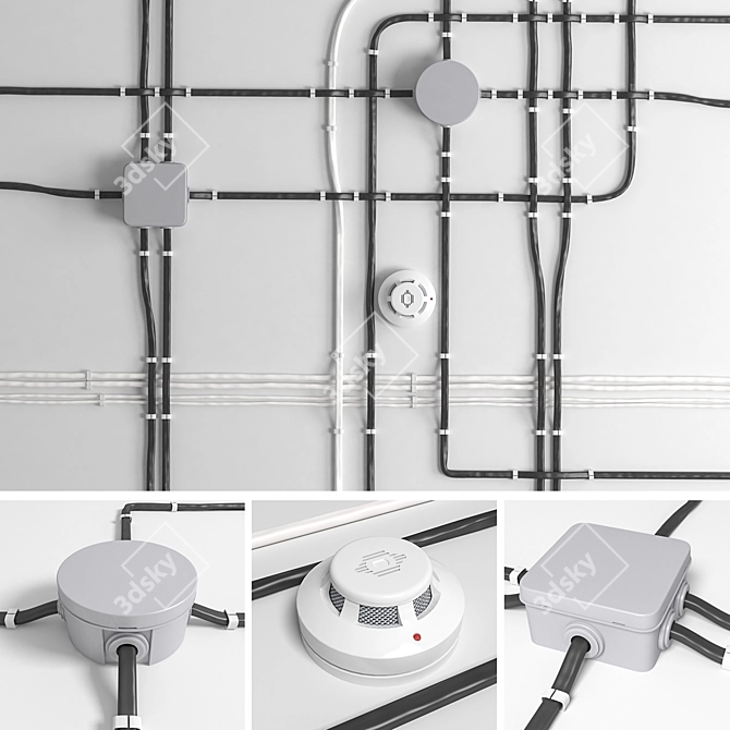 VersaWire: Modular Electrical Wiring Set 3D model image 1