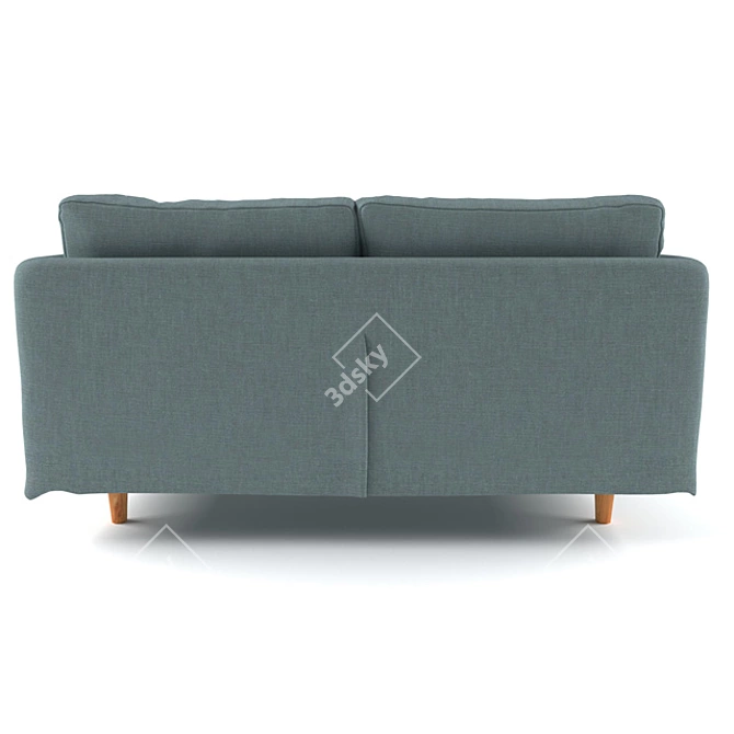 ALBOCOA 2-Seater Sofa: Contemporary Comfort for Small Spaces 3D model image 3