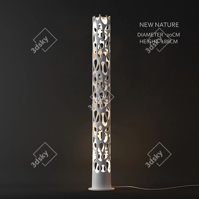 Elegant Nature Sculpture 3D model image 1