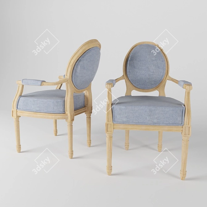 Vintage-Era Classic Chair 3D model image 1