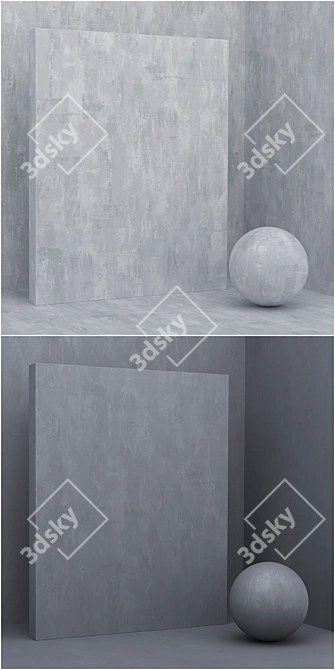 Seamless Stone and Plaster Material Set 3D model image 2