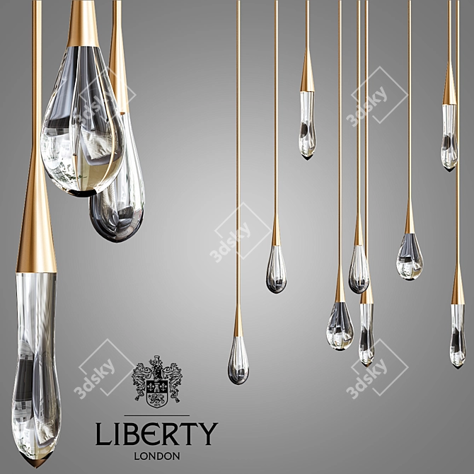 Elegant Pour Chandelier by Liberty 3D model image 1