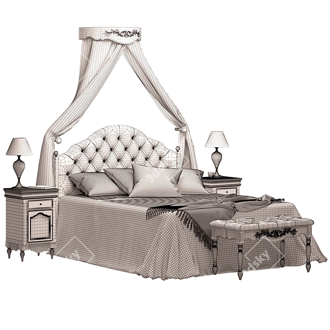 Elegant Bianca Ferrari Bed Set 3D model image 2