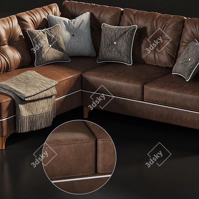 LeComfort Steven: Stylish and Comfortable Sofa 3D model image 2