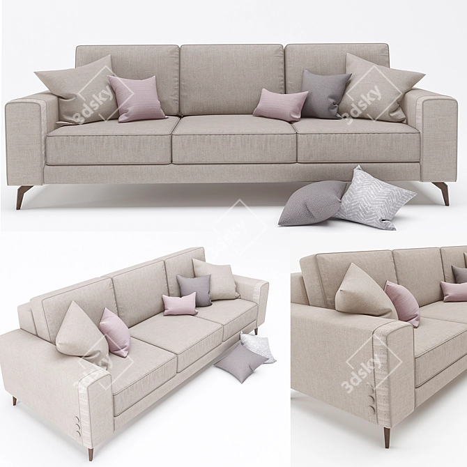 Luxurious Spencer LeComfort Sofa 3D model image 1