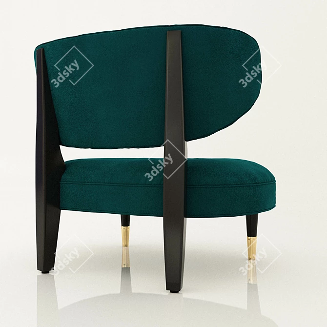 Elegant Rue Side Chair 3D model image 2