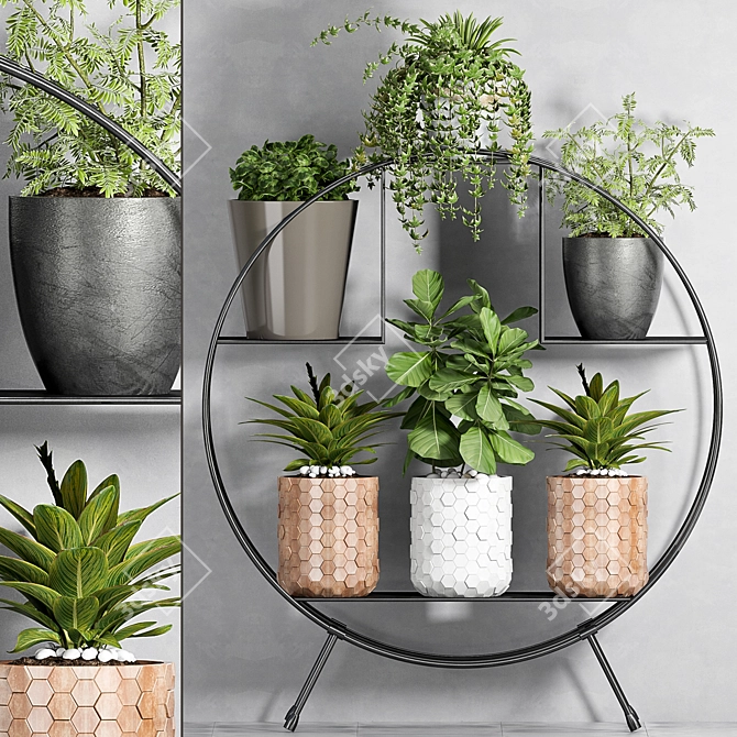 Greenery Haven - Urban Planter Set 3D model image 1