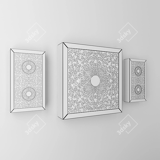 Exquisite Moroccan Wall Light 3D model image 2