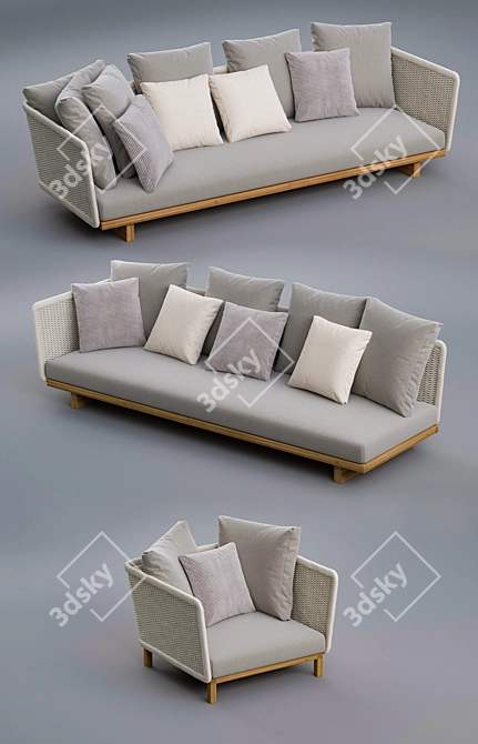 Sabi: Elegant & Versatile Outdoor Furniture 3D model image 2