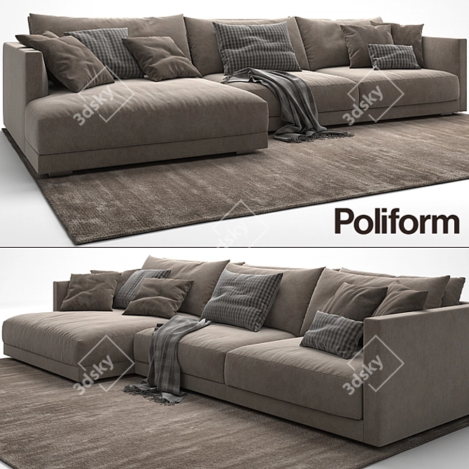 Poliform Bristol Sofa 3D model image 1