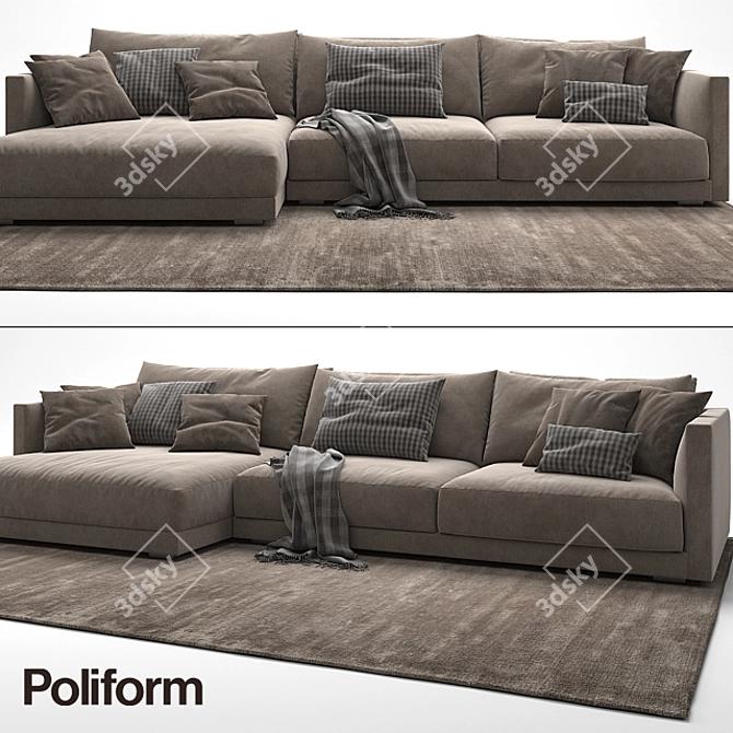 Poliform Bristol Sofa 3D model image 2