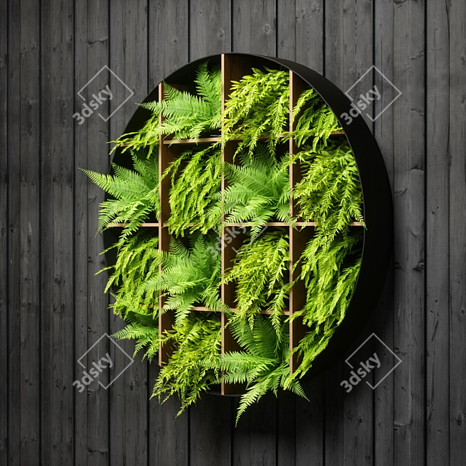 Elegant Fern Wall Panel 3D model image 4