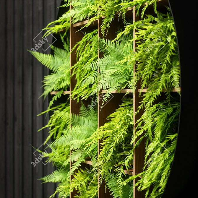 Elegant Fern Wall Panel 3D model image 5