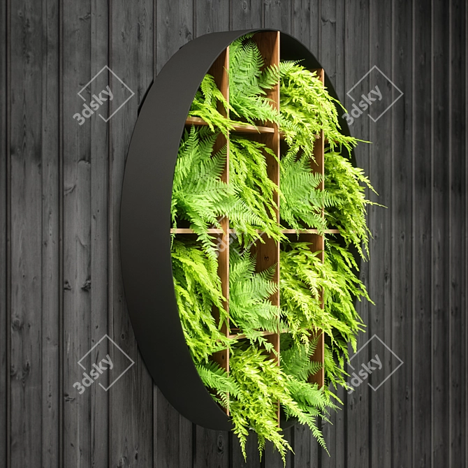 Elegant Fern Wall Panel 3D model image 6