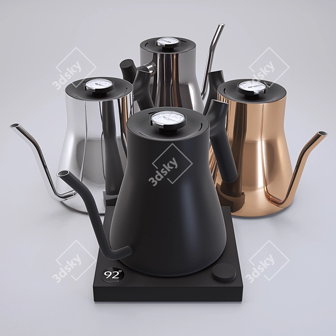 Modern Precision Pour Over Kettle 3D model image 1