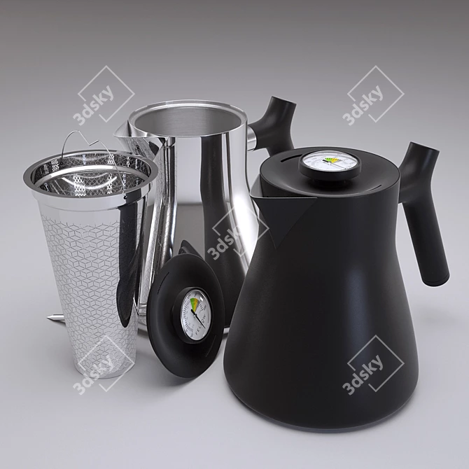 Modern Precision Pour Over Kettle 3D model image 2