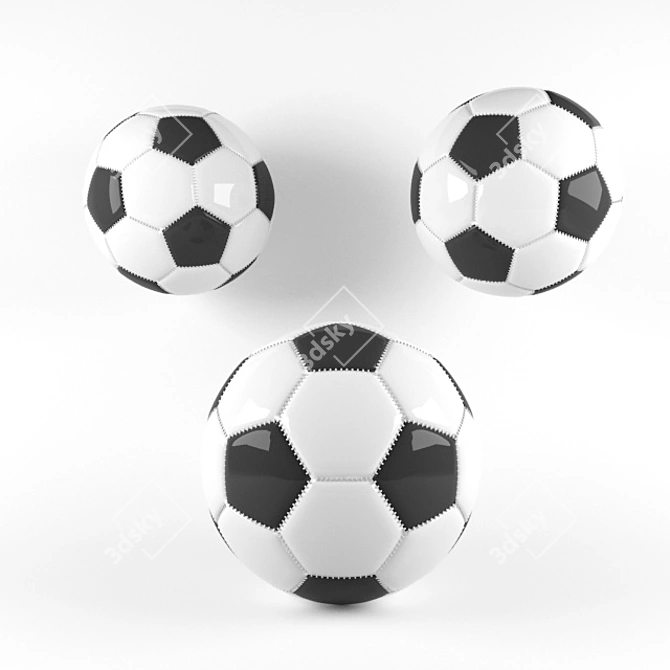 ProStar Soccer Ball: Ultimate Realism 3D model image 1