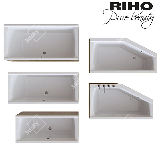 RIHO Baths & Newform Bath/Shower Mixer Combo 3D model image 1