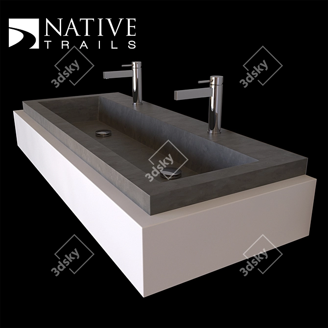 Innovative Lightweight Trough 4819 Sink 3D model image 1