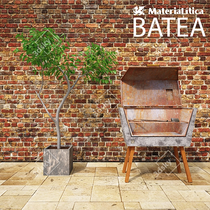 Poly Materialitica Batea: BBQ Essential 3D model image 1