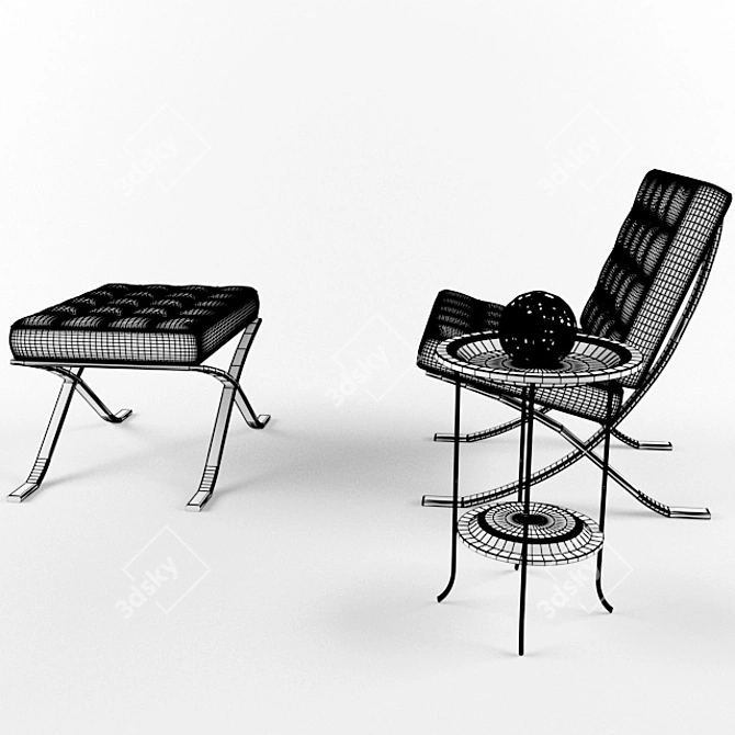 Ultimate Comfort Relaxing Chair 3D model image 2