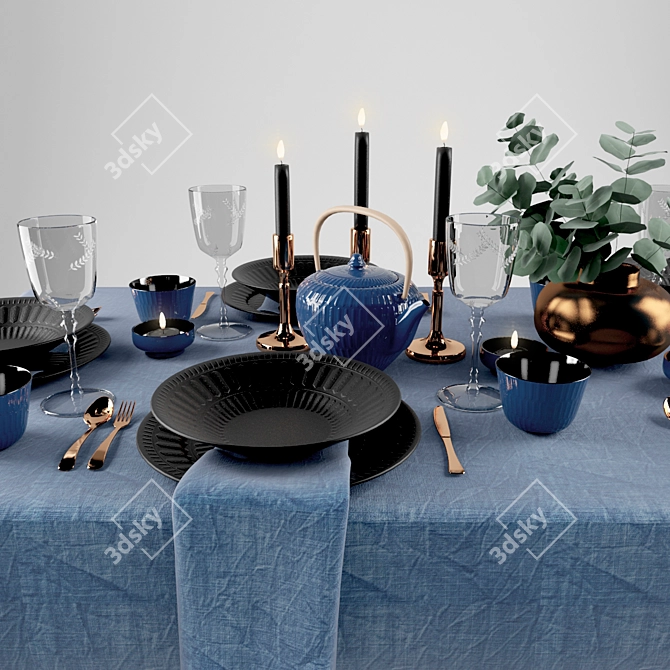 Versatile Tableware Collection 3D model image 1