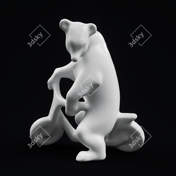 3D Bear Scooter Model 3D model image 1