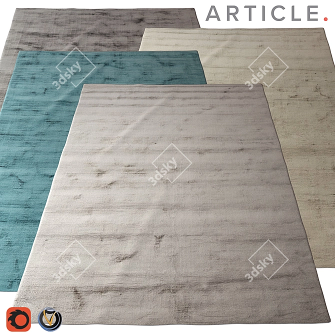 Crush Collection: 2400х3000 Carpet (4 Colors) 3D model image 1