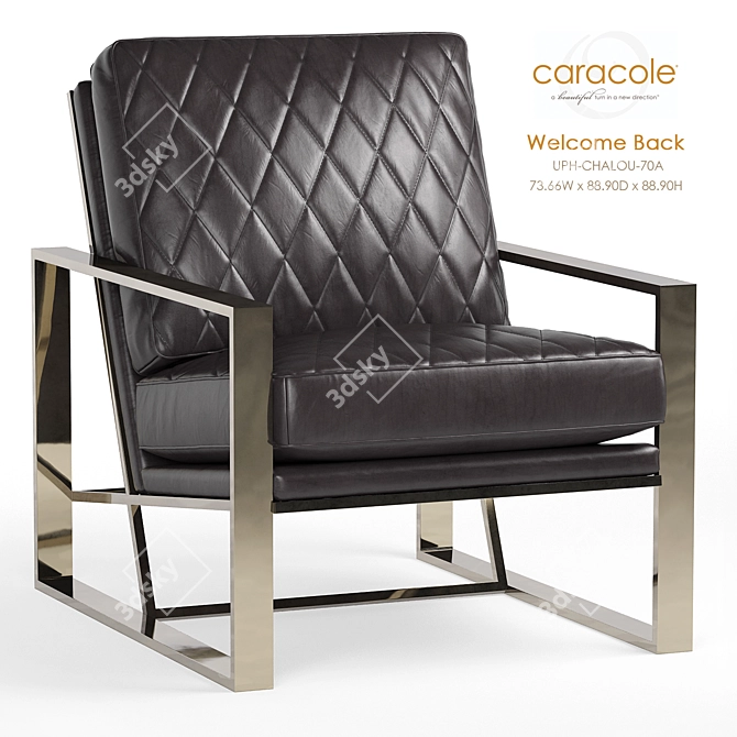 Caracole Welcome Back: Stylish Upholstered Chair 3D model image 1
