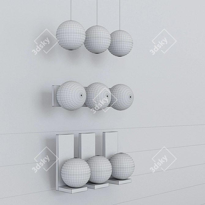 Refined AKOVA Pendant & Wall 3D model image 3