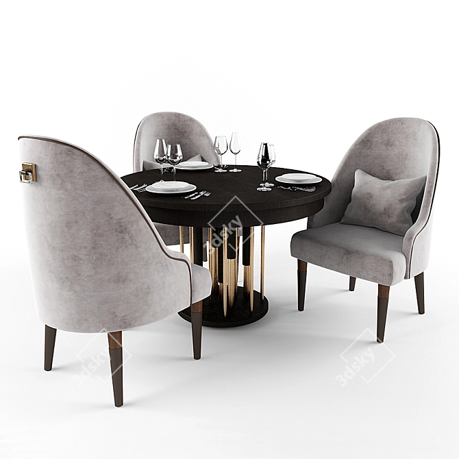 Versatile Home Dining Set 3D model image 1