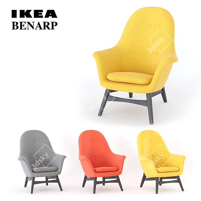 Elevate your comfort with Ikea BENARP 3D model image 1