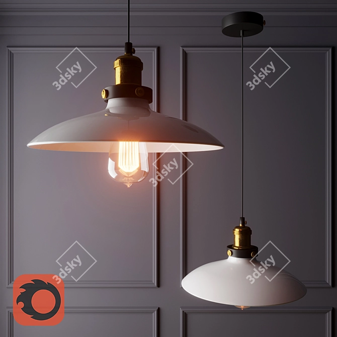 Lussole Loft LSP-9689 Pendant Light 3D model image 1