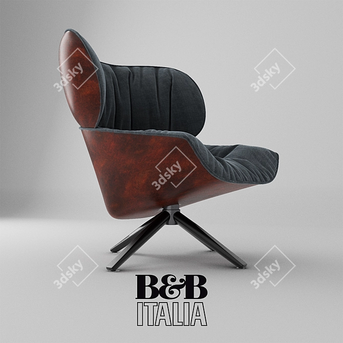 Tabano Armchair: Comfort and Elegance 3D model image 1