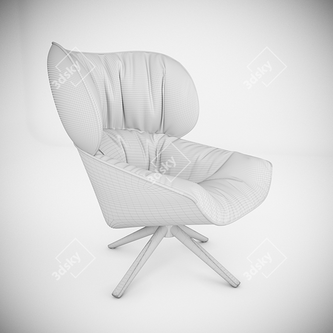 Tabano Armchair: Comfort and Elegance 3D model image 3