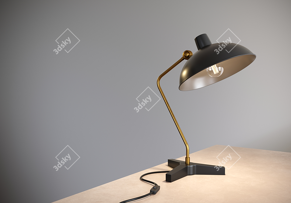 Dutchbone Devi Desk Lamp: Sleek & Stylish 3D model image 3