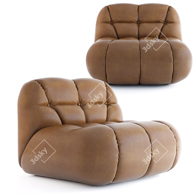 Contemporary Accent Chair 3D model image 1